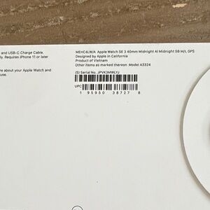 Apple Watch SE 40mm Midnight Black